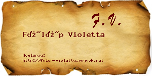 Fülöp Violetta névjegykártya
