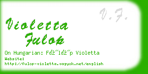 violetta fulop business card