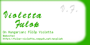 violetta fulop business card